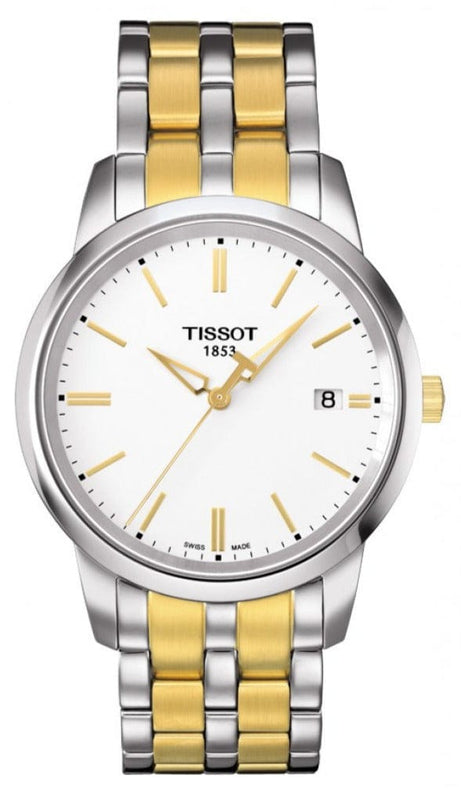 Buy Shop Tissot T Classic Dream White Dial Two Tone Steel Strap Watch for Men - T033.410.22.011.01 USA Online
