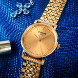 Buy Shop Tissot T Classic Everytime Desire Small Gold Dial Gold Mesh Bracelet Watch For Women - T109.210.33.021.00 USA Online
