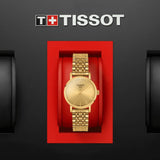 Buy Shop Tissot T Classic Everytime Desire Small Gold Dial Gold Mesh Bracelet Watch For Women - T109.210.33.021.00 USA Online