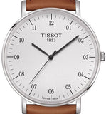 Buy Shop Tissot T Classic Everytime Large White Dial Brown Leather Strap Watch For Men - T109.610.16.037.00 USA Online