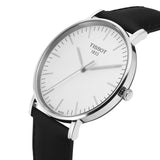 Buy Shop Tissot T Classic Everytime Large White Dial Black Leather Strap Watch For Men - T109.610.16.031.00 USA Online