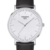Buy Shop Tissot T Classic Everytime Large White Dial Black Leather Strap Watch For Men - T109.610.16.031.00 USA Online