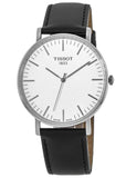 Buy Shop Tissot T Classic Everytime Large White Dial Black Leather Strap Watch For Men - T109.610.16.031.00 USA Online