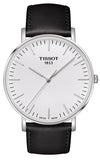 Buy Shop Tissot T Classic Everytime Large White Dial Black Leather Strap Watch For Men - T109.610.16.031.00 USA Online