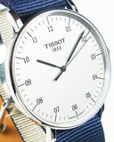 Buy Shop Tissot T Classic Everytime Large White Dial Blue NATO Strap Watch For Men - T109.610.17.037.00 USA Online