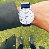 Buy Shop Tissot T Classic Everytime Large White Dial Blue NATO Strap Watch For Men - T109.610.17.037.00 USA Online