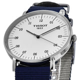 Buy Shop Tissot T Classic Everytime Large White Dial Blue NATO Strap Watch For Men - T109.610.17.037.00 USA Online