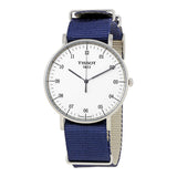 Buy Shop Tissot T Classic Everytime Large White Dial Blue NATO Strap Watch For Men - T109.610.17.037.00 USA Online