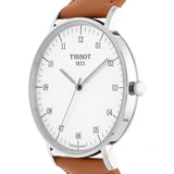 Buy Shop Tissot T Classic Everytime Large White Dial Brown Leather Strap Watch For Men - T109.610.16.037.00 USA Online