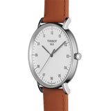 Buy Shop Tissot T Classic Everytime Large White Dial Brown Leather Strap Watch For Men - T109.610.16.037.00 USA Online