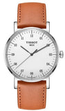 Buy Shop Tissot T Classic Everytime Large White Dial Brown Leather Strap Watch For Men - T109.610.16.037.00 USA Online