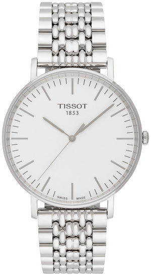 Buy Shop Tissot T Classic Everytime Large White Dial Silver Steel Strap Watch for Men - T109.610.11.031.00 USA Online