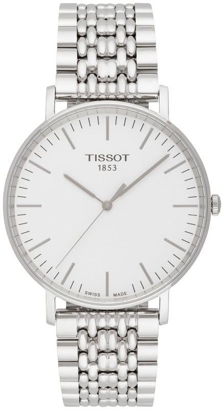 Buy Shop Tissot T Classic Everytime Large White Dial Silver Steel Strap Watch for Men - T109.610.11.031.00 USA Online
