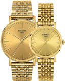 Buy Shop Tissot T Classic Everytime Medium Gold Dial Gold Mesh Bracelet Watch For Men - T109.410.33.021.00 USA Online
