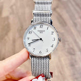 Buy Shop Tissot T Classic Everytime Medium White Dial Two Tone NATO Strap Watch for Women - T109.410.18.032.00 USA Online