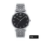 Buy Shop Tissot T Classic Everytime Quartz Black Dial Silver Steel Strap Watch for Men - T109.410.11.072.00 USA Online