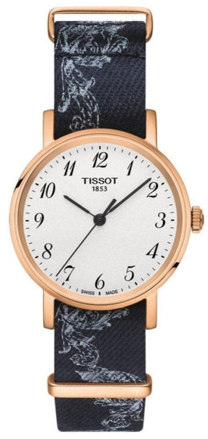 Buy Shop Tissot T Classic Everytime Small White Dial Blue NATO Strap Watch For Women - T109.210.38.032.00 USA Online