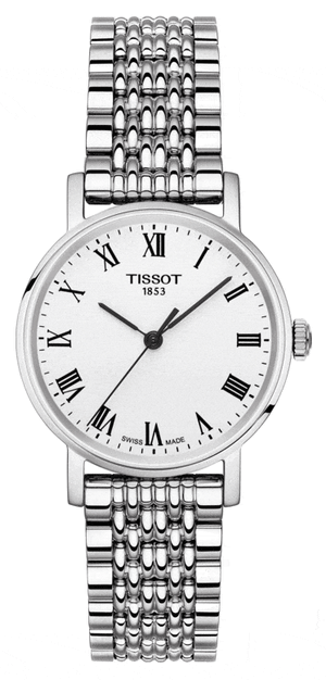 Buy Shop Tissot T Classic Everytime Small White Dial Silver Mesh Bracelet Watch For Women - T109.210.11.033.00 USA Online