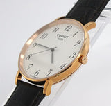 Buy Shop Tissot T Classic Everytime White Dial Black Leather Strap Watch For Men - T109.610.36.032.00 USA Online