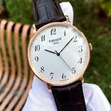 Buy Shop Tissot T Classic Everytime White Dial Black Leather Strap Watch For Men - T109.610.36.032.00 USA Online