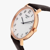 Buy Shop Tissot T Classic Everytime White Dial Black Leather Strap Watch For Men - T109.610.36.032.00 USA Online