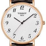 Buy Shop Tissot T Classic Everytime White Dial Black Leather Strap Watch For Men - T109.610.36.032.00 USA Online