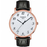 Buy Shop Tissot T Classic Everytime White Dial Black Leather Strap Watch For Men - T109.610.36.032.00 USA Online