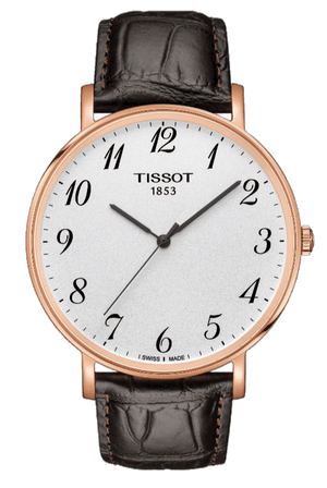 Buy Shop Tissot T Classic Everytime White Dial Black Leather Strap Watch For Men - T109.610.36.032.00 USA Online