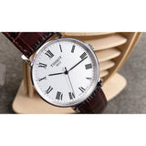Buy Shop Tissot T Classic Everytime White Dial Brown Leather Strap Watch For Men - T109.410.16.033.00 USA Online