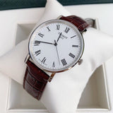 Buy Shop Tissot T Classic Everytime White Dial Brown Leather Strap Watch For Men - T109.410.16.033.00 USA Online