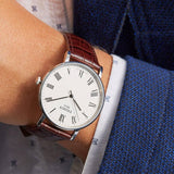 Buy Shop Tissot T Classic Everytime White Dial Brown Leather Strap Watch For Men - T109.410.16.033.00 USA Online