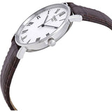 Buy Shop Tissot T Classic Everytime White Dial Brown Leather Strap Watch For Men - T109.410.16.033.00 USA Online