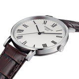 Buy Shop Tissot T Classic Everytime White Dial Brown Leather Strap Watch For Men - T109.410.16.033.00 USA Online