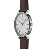 Buy Shop Tissot T Classic Everytime White Dial Brown Leather Strap Watch For Men - T109.410.16.033.00 USA Online