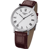Buy Shop Tissot T Classic Everytime White Dial Brown Leather Strap Watch For Men - T109.410.16.033.00 USA Online