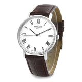 Buy Shop Tissot T Classic Everytime White Dial Brown Leather Strap Watch For Men - T109.410.16.033.00 USA Online