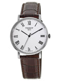Buy Shop Tissot T Classic Everytime White Dial Brown Leather Strap Watch For Men - T109.410.16.033.00 USA Online