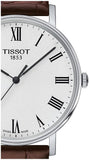 Buy Shop Tissot T Classic Everytime White Dial Brown Leather Strap Watch For Men - T109.410.16.033.00 USA Online