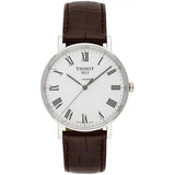 Buy Shop Tissot T Classic Everytime White Dial Brown Leather Strap Watch For Men - T109.410.16.033.00 USA Online