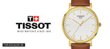 Buy Shop Tissot T Classic Everytime White Dial Brown Leather Strap Watch For Men - T109.410.36.031.00 USA Online