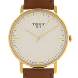 Buy Shop Tissot T Classic Everytime White Dial Brown Leather Strap Watch For Men - T109.410.36.031.00 USA Online