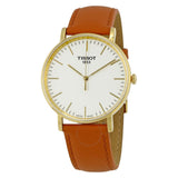 Buy Shop Tissot T Classic Everytime White Dial Brown Leather Strap Watch For Men - T109.410.36.031.00 USA Online