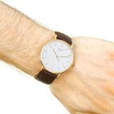 Buy Shop Tissot T Classic Everytime White Dial Brown Leather Strap Watch for Men - T109.610.36.031.00 USA Online