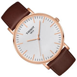 Buy Shop Tissot T Classic Everytime White Dial Brown Leather Strap Watch for Men - T109.610.36.031.00 USA Online