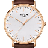 Buy Shop Tissot T Classic Everytime White Dial Brown Leather Strap Watch for Men - T109.610.36.031.00 USA Online
