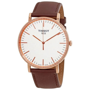 Buy Shop Tissot T Classic Everytime White Dial Brown Leather Strap Watch for Men - T109.610.36.031.00 USA Online