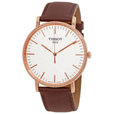 Buy Shop Tissot T Classic Everytime White Dial Brown Leather Strap Watch for Men - T109.610.36.031.00 USA Online