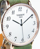 Buy Shop Tissot T Classic Everytime White Dial Green Nylon Strap Watch for Men - T109.610.38.032.00 USA Online
