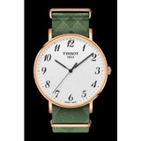 Buy Shop Tissot T Classic Everytime White Dial Green Nylon Strap Watch for Men - T109.610.38.032.00 USA Online