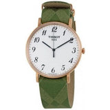 Buy Shop Tissot T Classic Everytime White Dial Green Nylon Strap Watch for Men - T109.610.38.032.00 USA Online